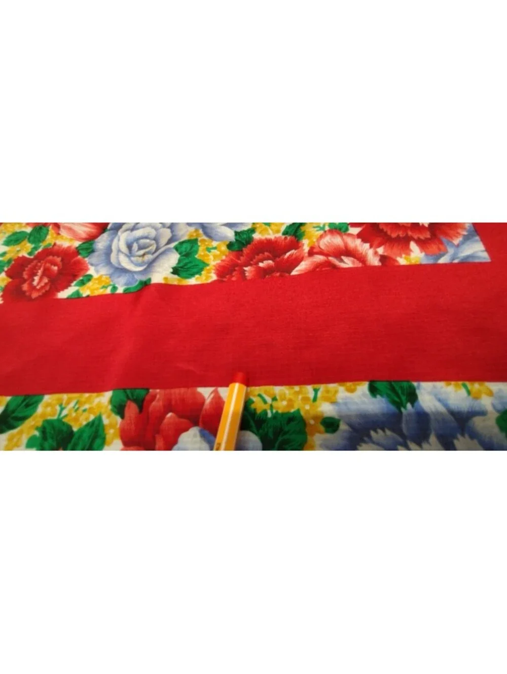Vintage 100% Pure Silk Scarf Roses Periwinkle Red Tulips Florals Chinese Silk